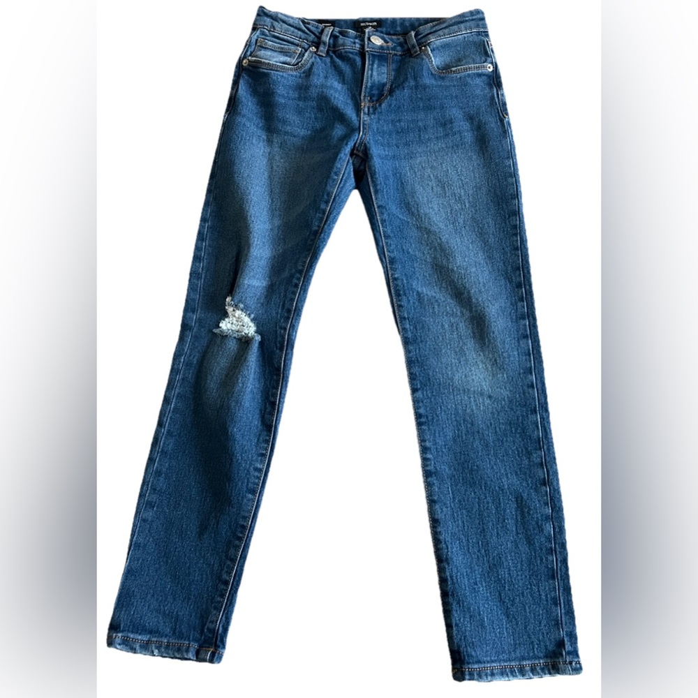 HUDSON Kids Medium Wash Distressed Skinny Denim Jeans Size 12 27x25